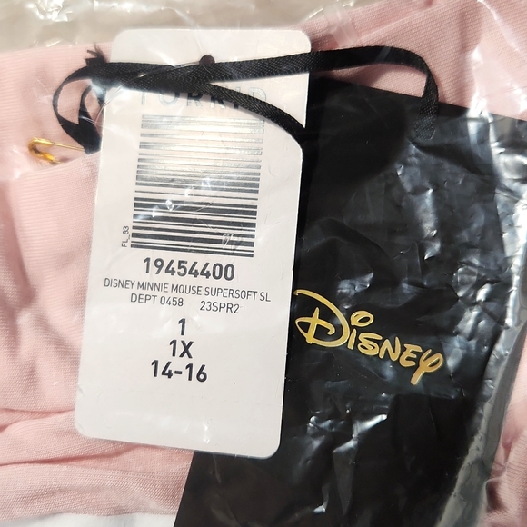 ❤️NWT VINTAGE TORRID TOP - MINNIE MICKEY MOUSE SUPER SOFT SHORT SLEEVE SLEEP TEE - Picture 7 of 14